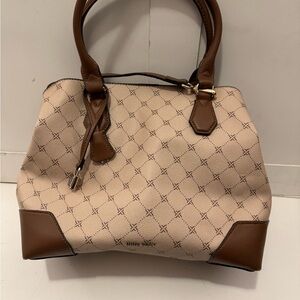 Nine West Beige and Brown Shoulder Bag